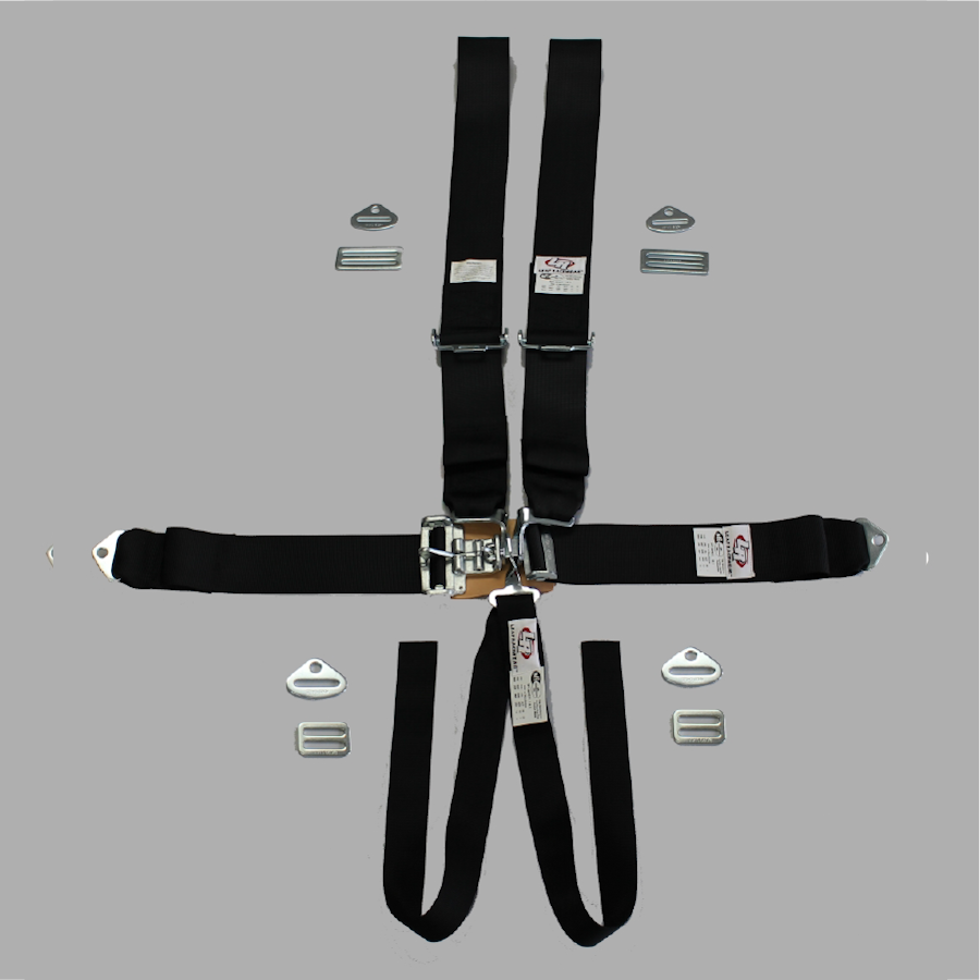70053 – 6-Point Bolt-In Harness System with Individual Shoulder Belts and Lever Latch